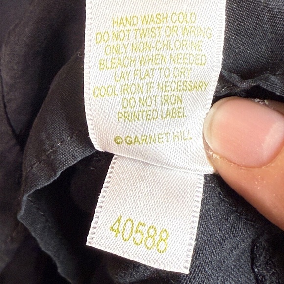 Garnet Hill Cotton Top Silk Contrast Gray Long Sleeve Women's Size XS - Picture 5 of 5